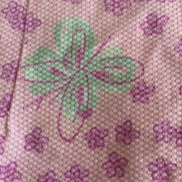 Lilly Pulitzer vintage shift dress white tag pink and green butterflies - Picture 10 of 12